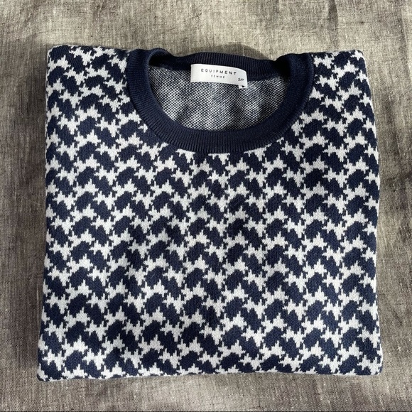 EQUIPMENT Shane Houndstooth Cashmere Sweater - Picture 3 of 7